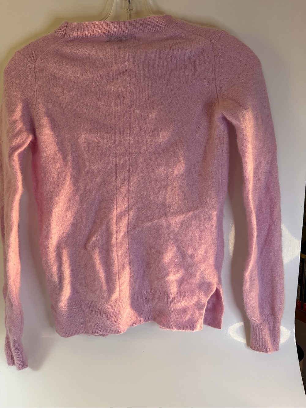 Saks 5th Ave Classic Crewneck Pink Women's Sweater girls 100% Cashmere S/P - Picture 7 of 12